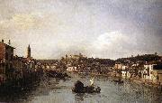 Bernardo Bellotto View of Verona and the River Adige from the Ponte Nuovo oil painting